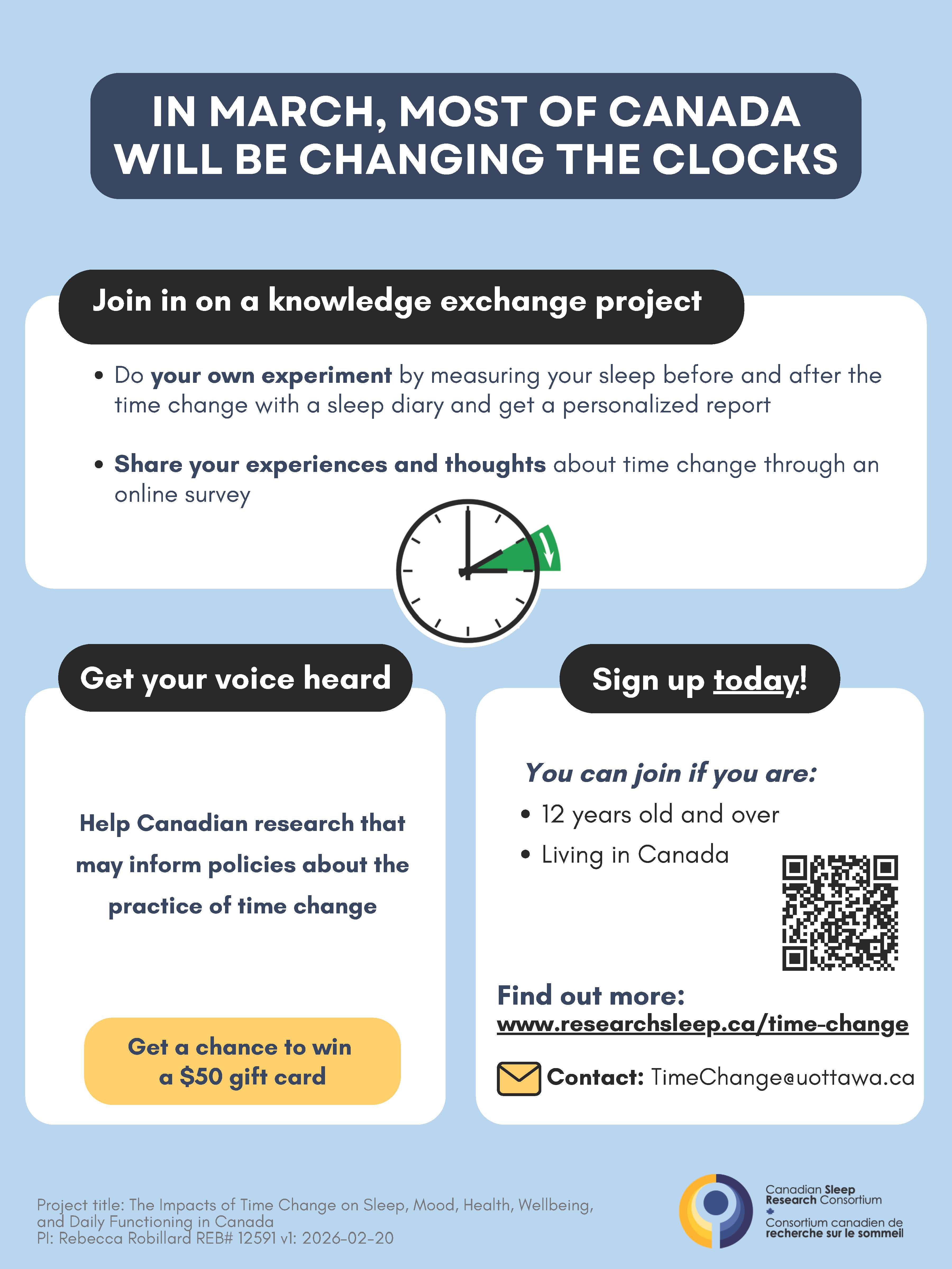 Time Change Awareness Campaign (March 1–21)